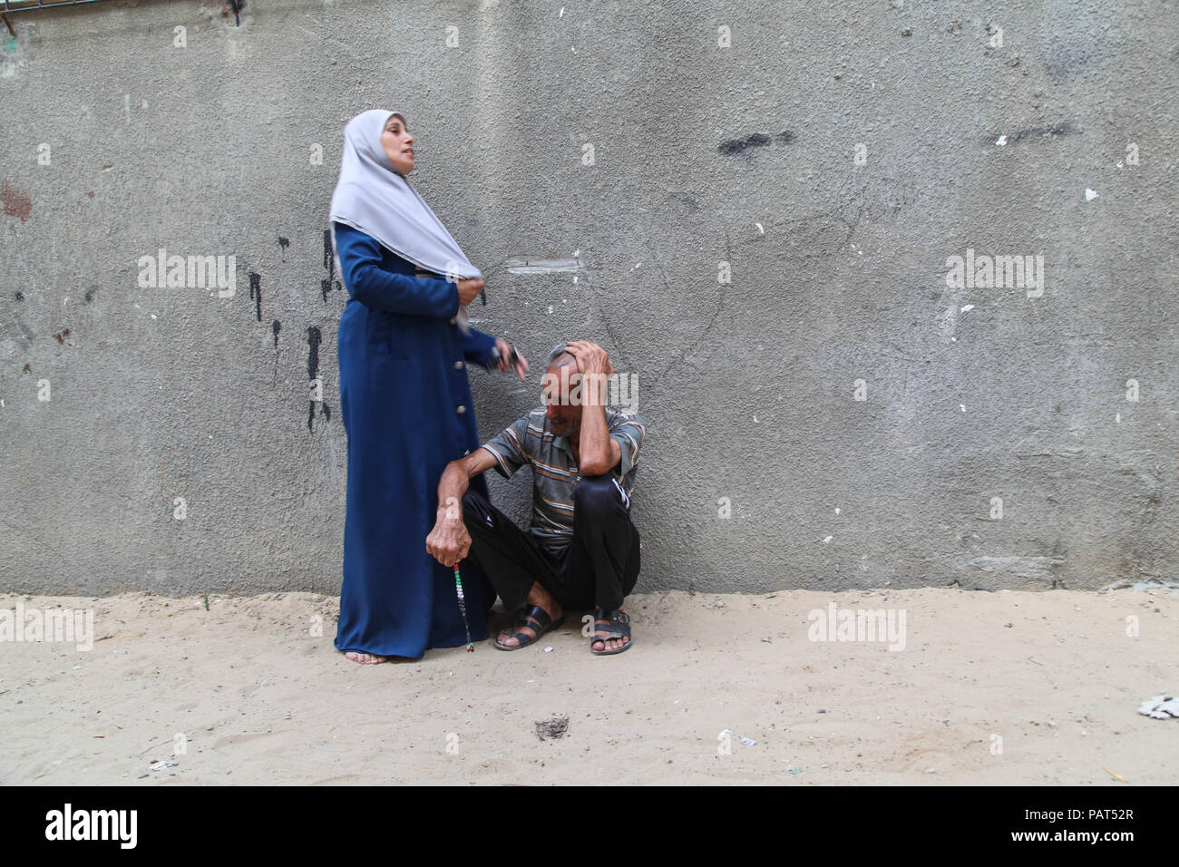 Gaza, la Palestine. 24 juillet, 2018. Les funérailles de Majd Suhail Abou al-Aish de Jabalia. Credit : Ramez Habboub/Pacific Press/Alamy Live News Banque D'Images