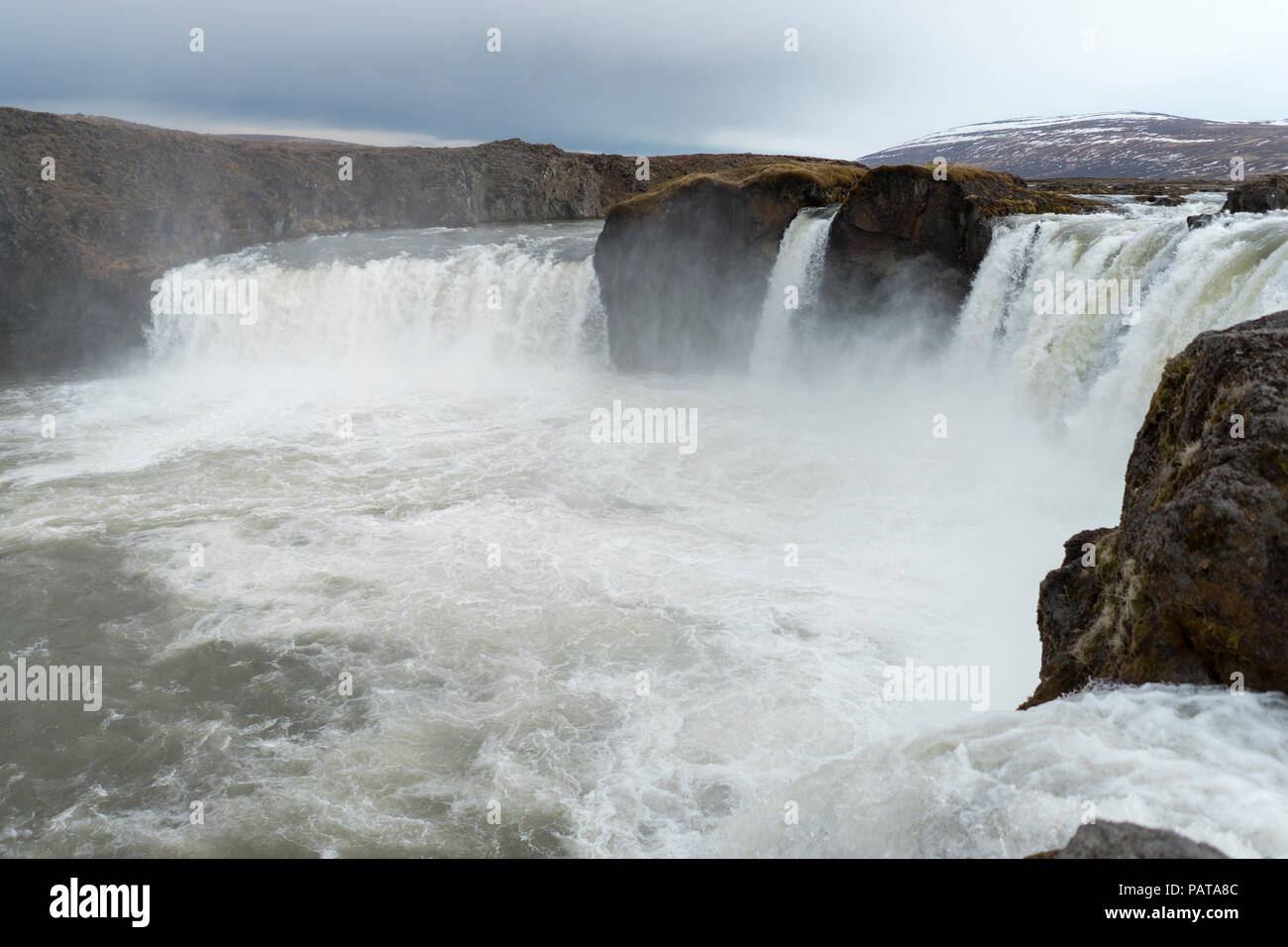 L'Islande, au nord de l'Islande, cascade Banque D'Images