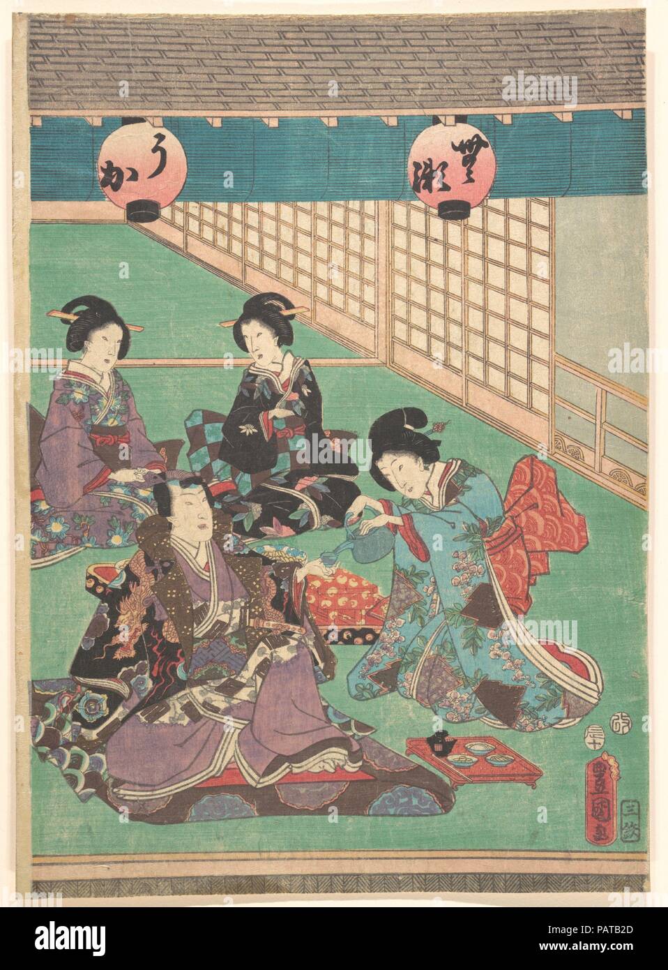 L'impression. Artiste : Utagawa Kunisada (1786-1865), Japonais. Culture : le Japon. Dimensions : Image : 14 in. × 10 1/16 in. (35,6 × 25,6 cm). Musée : Metropolitan Museum of Art, New York, USA. Banque D'Images