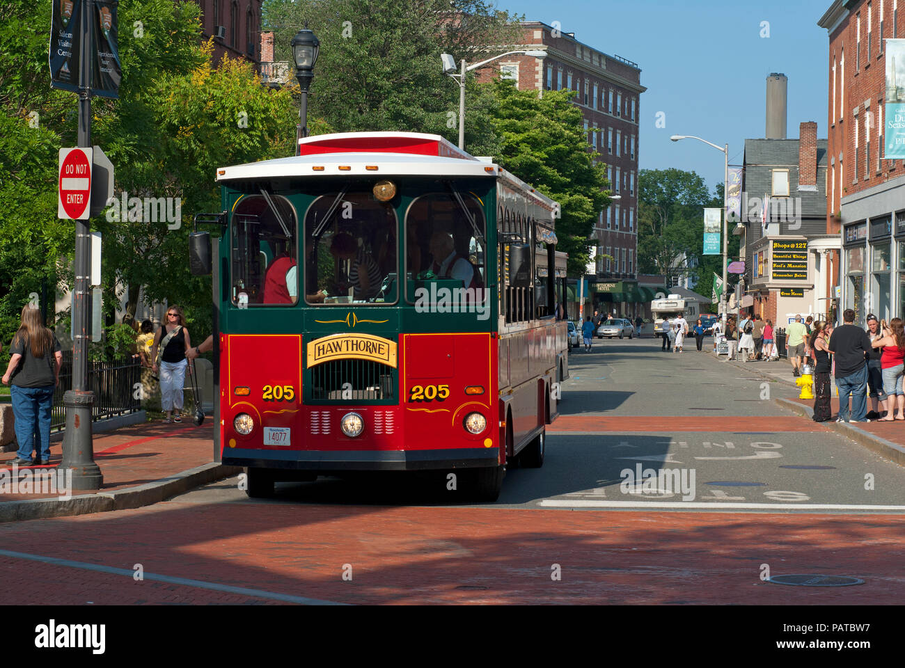 Tour de ville en bus Salem, comté d'Essex, Massachusetts, USA Banque D'Images