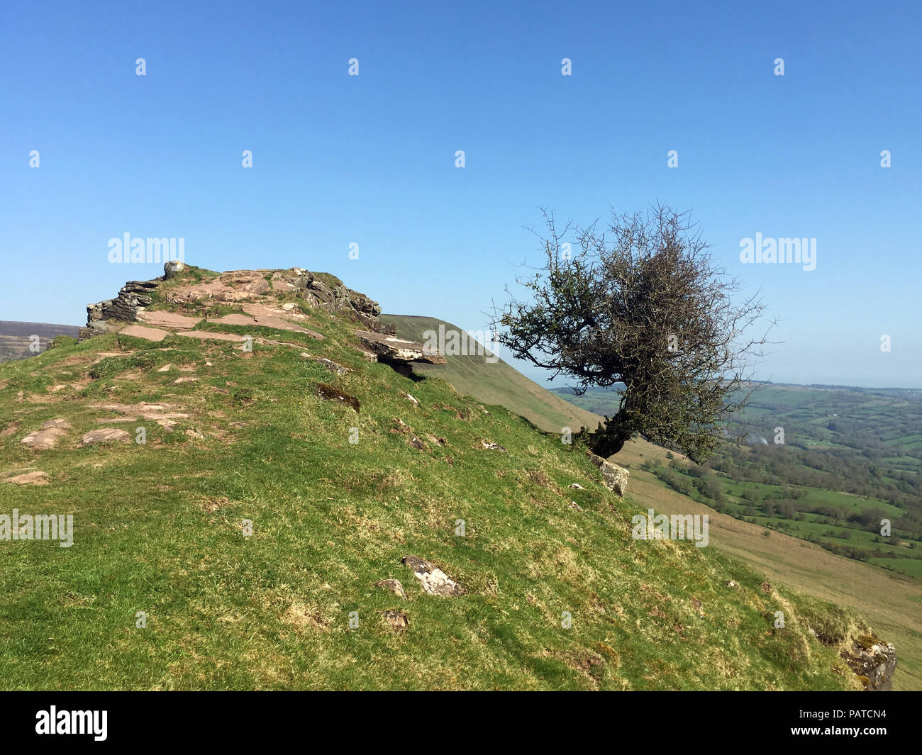 Cat's back ridge, Montagne Noire, Pays de Galles. Banque D'Images