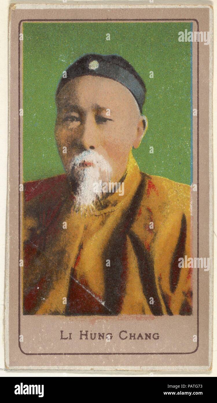 Li Hung Chang, de l'héros de la série de la guerre d'Espagne (T175). Fiche Technique : Dimensions : 2 5/8 x 1 7/16 in. (6,6 × 3,7 cm). Editeur : Publié par Kinney Brothers (américain) ?. Date : ca. 1901. Les cartes du "héros de la guerre d'Espagne" (T175), émis ca. 1901. Bien que n'étant pas inscrit sur les cartes, l'ensemble est censée avoir été émis par des cigarettes Sweet Caporal. Musée : Metropolitan Museum of Art, New York, USA. Banque D'Images