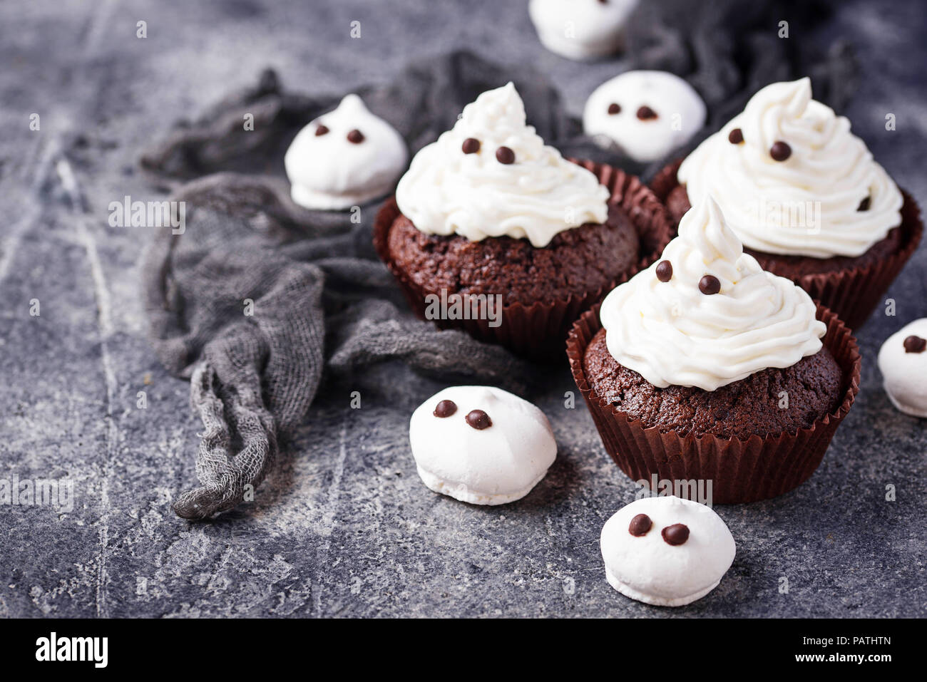 Cupcake en forme de ghost Banque D'Images