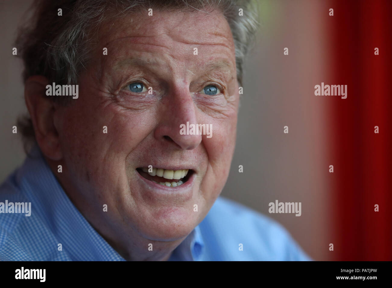 Crystal Palace Manager Roy Hodgson au cours d'un pré saison match amical au stade Lamex, Stevenage Banque D'Images