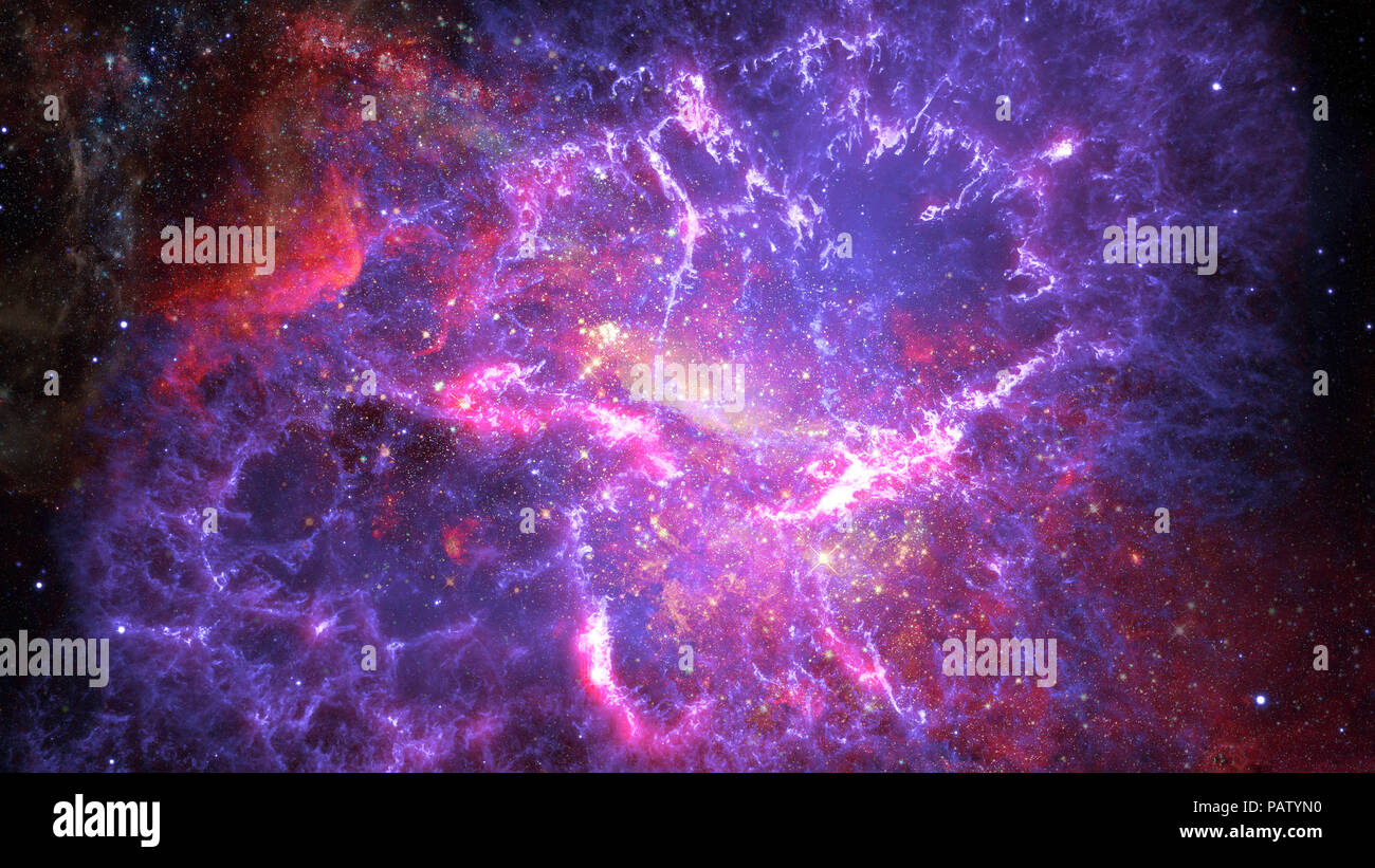 Nebula et les galaxies dans l'espace. Éléments de cette image fournie par la NASA. Banque D'Images