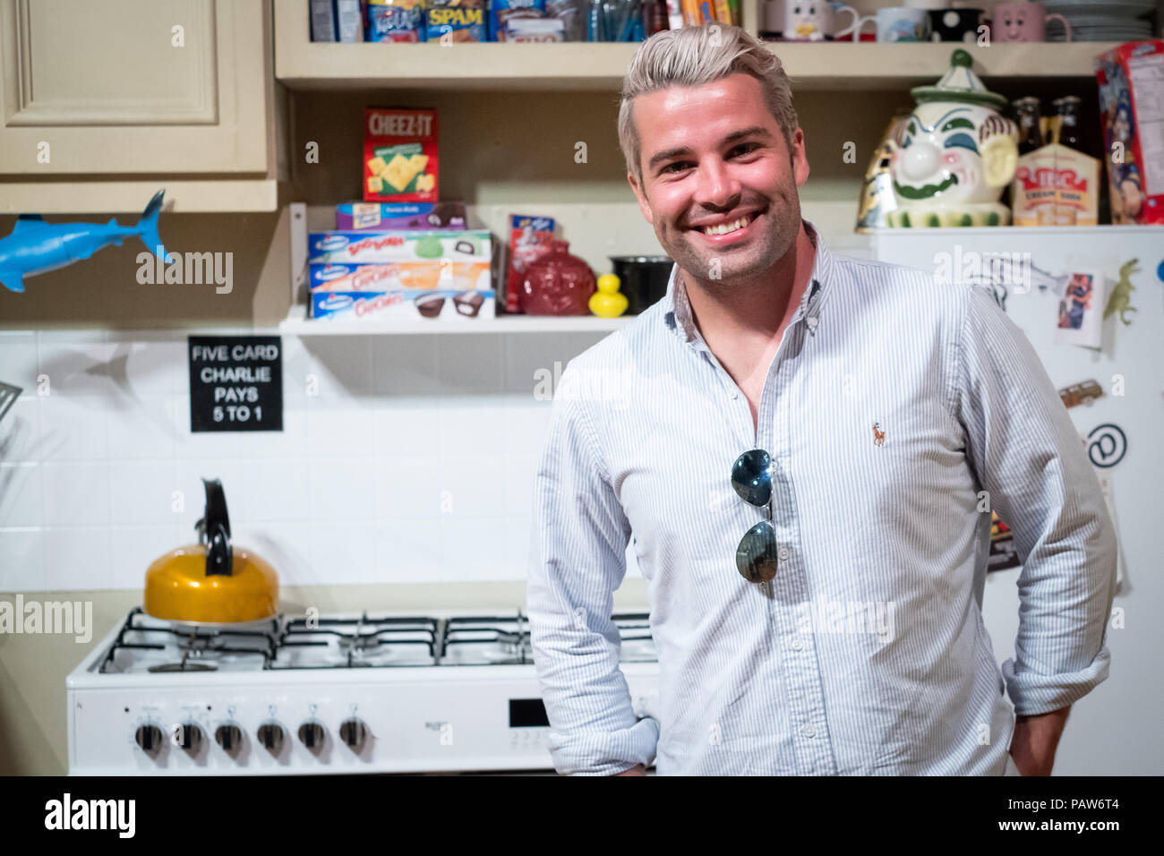 Newcastle, Royaume-Uni. 24 Juillet 2018 : Joe McElderry assiste à Comedy Central UK's FriendsFest. Crédit : Thomas Jackson/Alamy Live News Banque D'Images