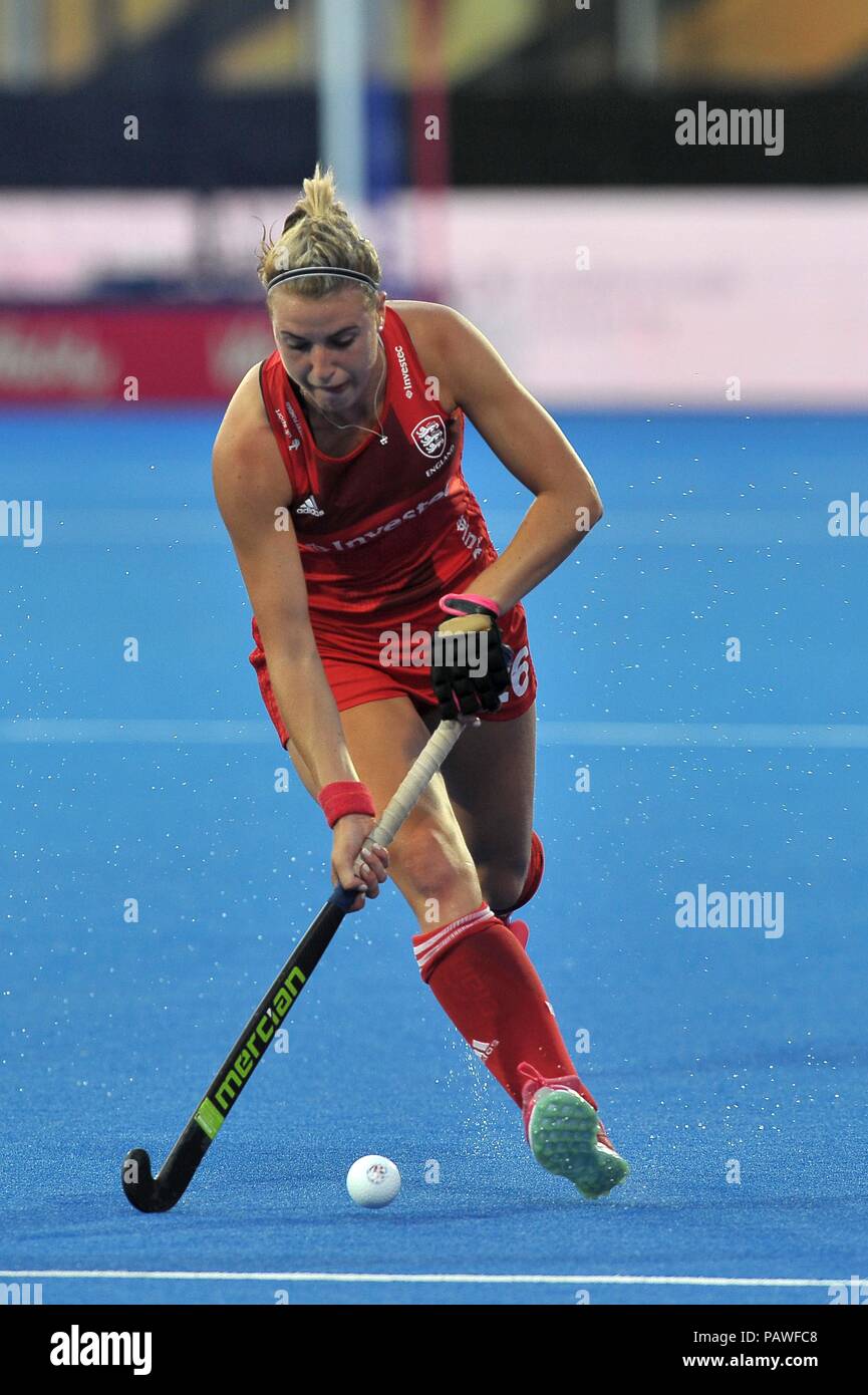 Londres, Royaume-Uni. Le 25 juillet, 2018. Lily Owsley (FRA). USA V Angleterre. Match 12. Extérieure B. Womens Hockey World Cup 2018. Lee Valley hockey centre. Queen Elizabeth Olympic Park. Stratford. Londres. UK. 25/07/2018. Credit : Sport en images/Alamy Live News Banque D'Images