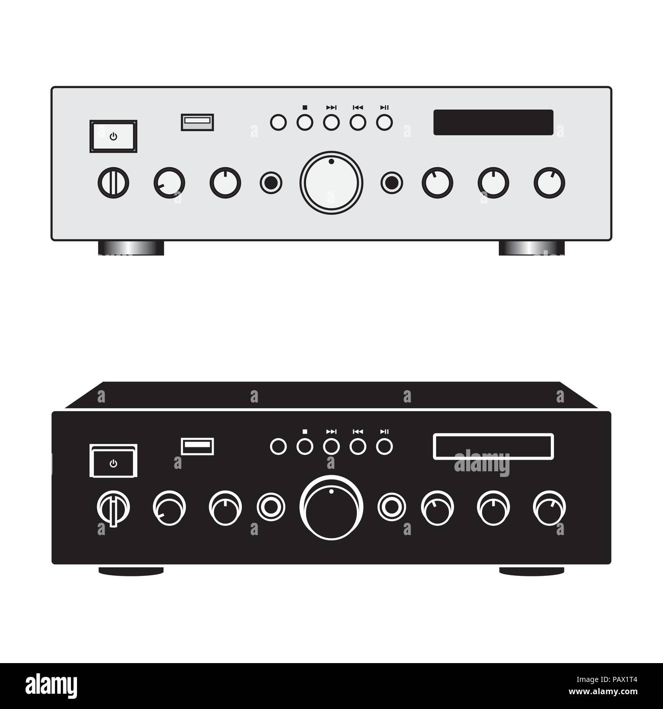 Amplificateur Karaoké. Télévision et perspective vector Illustration de Vecteur