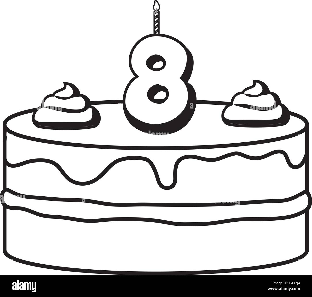Gateau D Anniversaire Avec Bougies Numero Huit Sur Fond Blanc Vector Illustration Image Vectorielle Stock Alamy Gateau D Anniversaire Avec Bougies Numero Huit Sur Fond Blanc Vector Illustration Image Vectorielle Stock Alamy