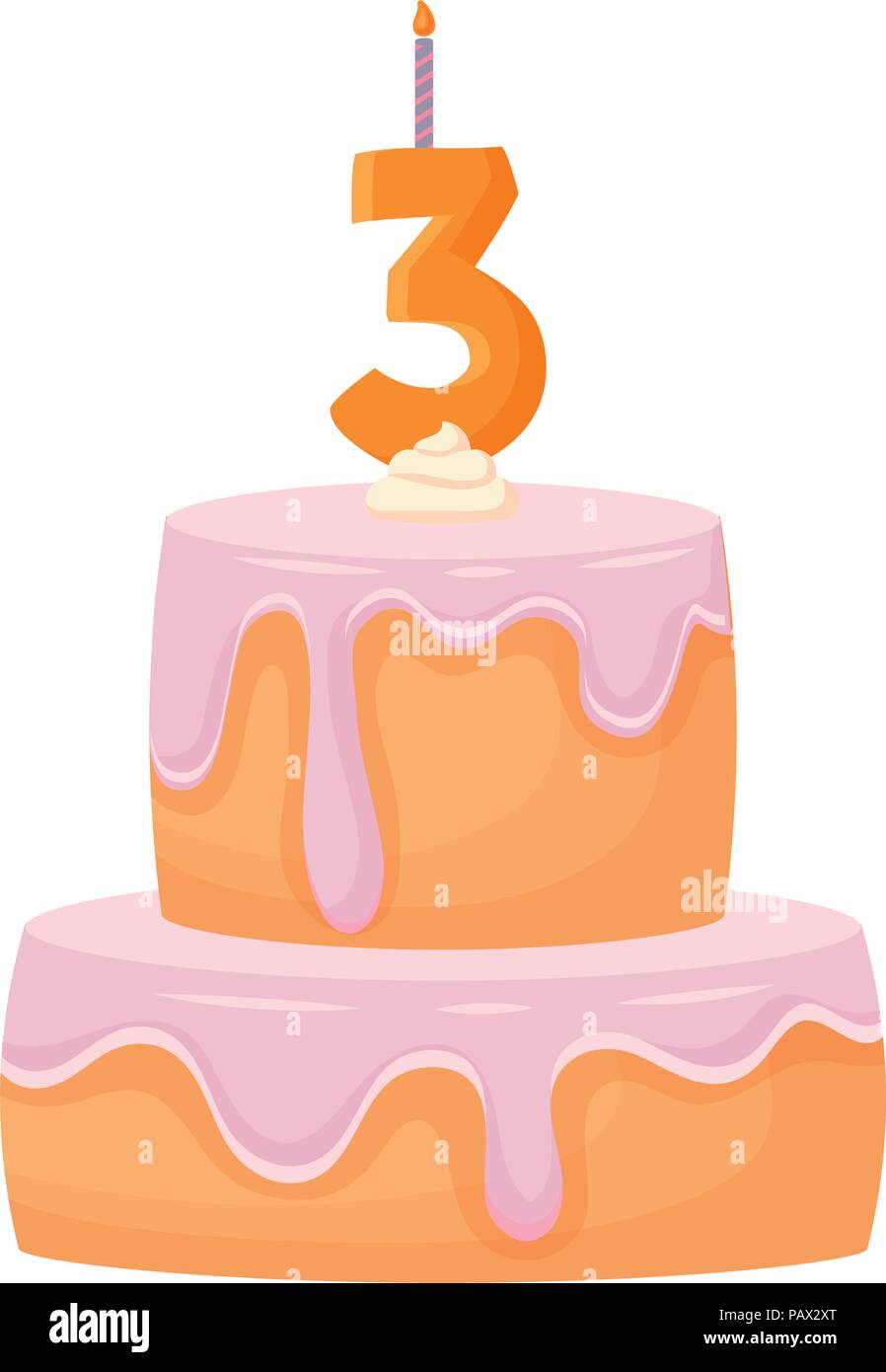 Gâteau D'anniversaire Avec La Bougie Numéro 25 Image stock - Image du  gâteau, décoration: 46391375