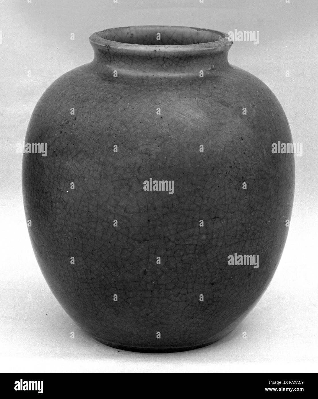 Jar. Culture : la Chine. Dimensions : H. 8 3/4 in. (22,2 cm) ; Diam. 7 in. (17,8 cm) ; Diam. de la jante 4 in. (10,2 cm) ; Diam. de 4 in. (10,2 cm). Musée : Metropolitan Museum of Art, New York, USA. Banque D'Images