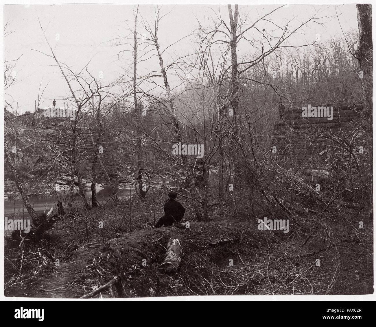 Bull Run. Blackburn's Ford. Artiste : Timothy H. O'Sullivan (Américain, né en Irlande, 1840-1882). Ancienne Attribution : autrefois attribués à Mathew B. Brady (Américain, né en Irlande, 1823 ?-1896) de New York. Date : ca. 1862. Musée : Metropolitan Museum of Art, New York, USA. Banque D'Images