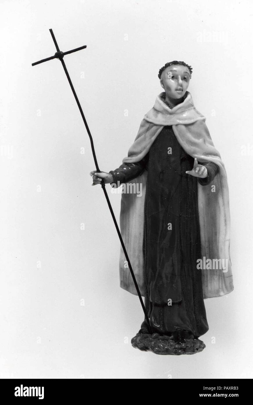 Une carmélite. Artiste : éventuellement Haly atelier (Français, 18ème siècle). Culture : probablement français (Nevers). Dimensions : H 7,6 cm. Date : seconde moitié du 18e siècle. Musée : Metropolitan Museum of Art, New York, USA. Banque D'Images