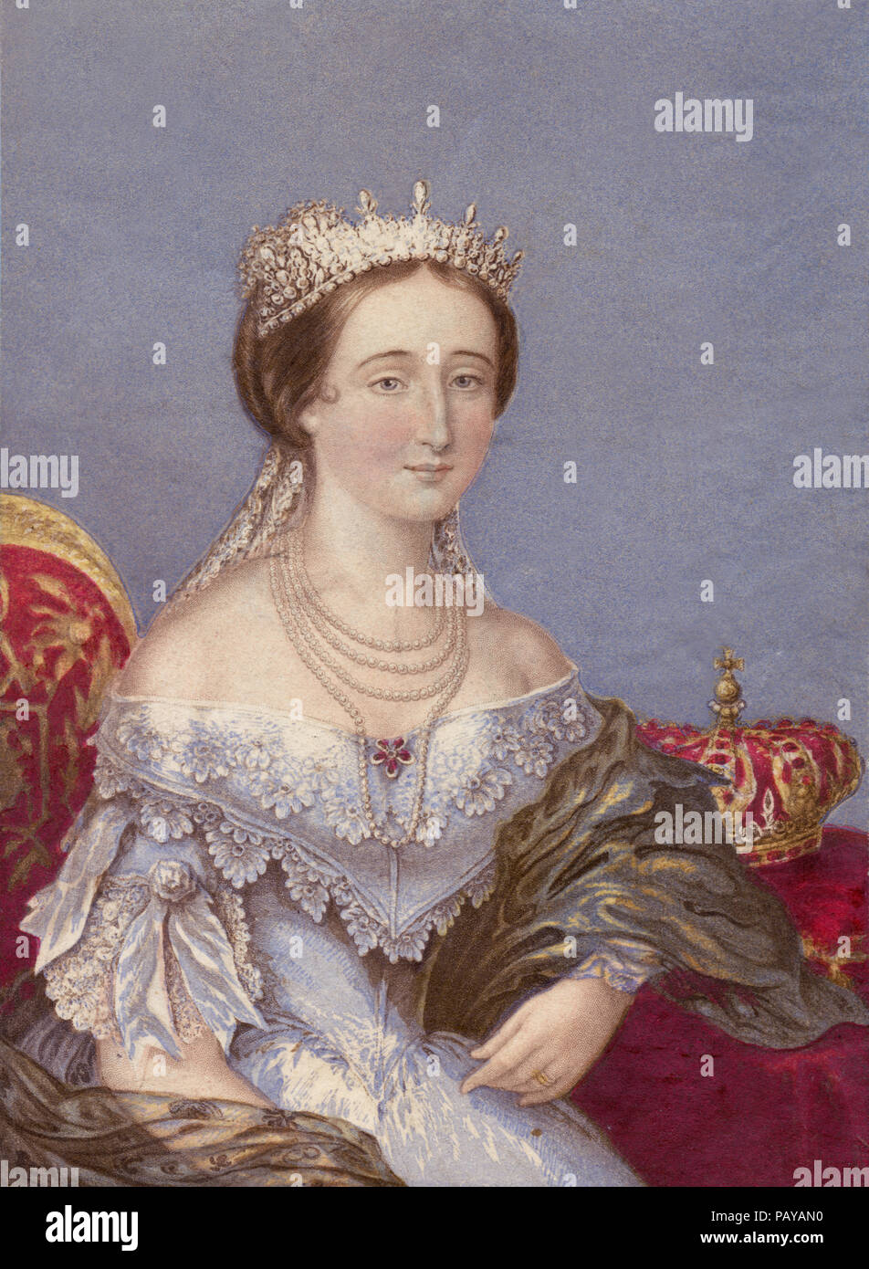 Portrait de l'Impératrice Eugénie de Montijo Photo Stock - Alamy