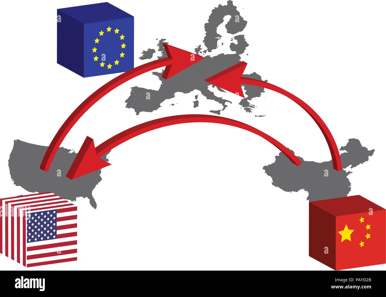 Global Trading Illustration de Vecteur