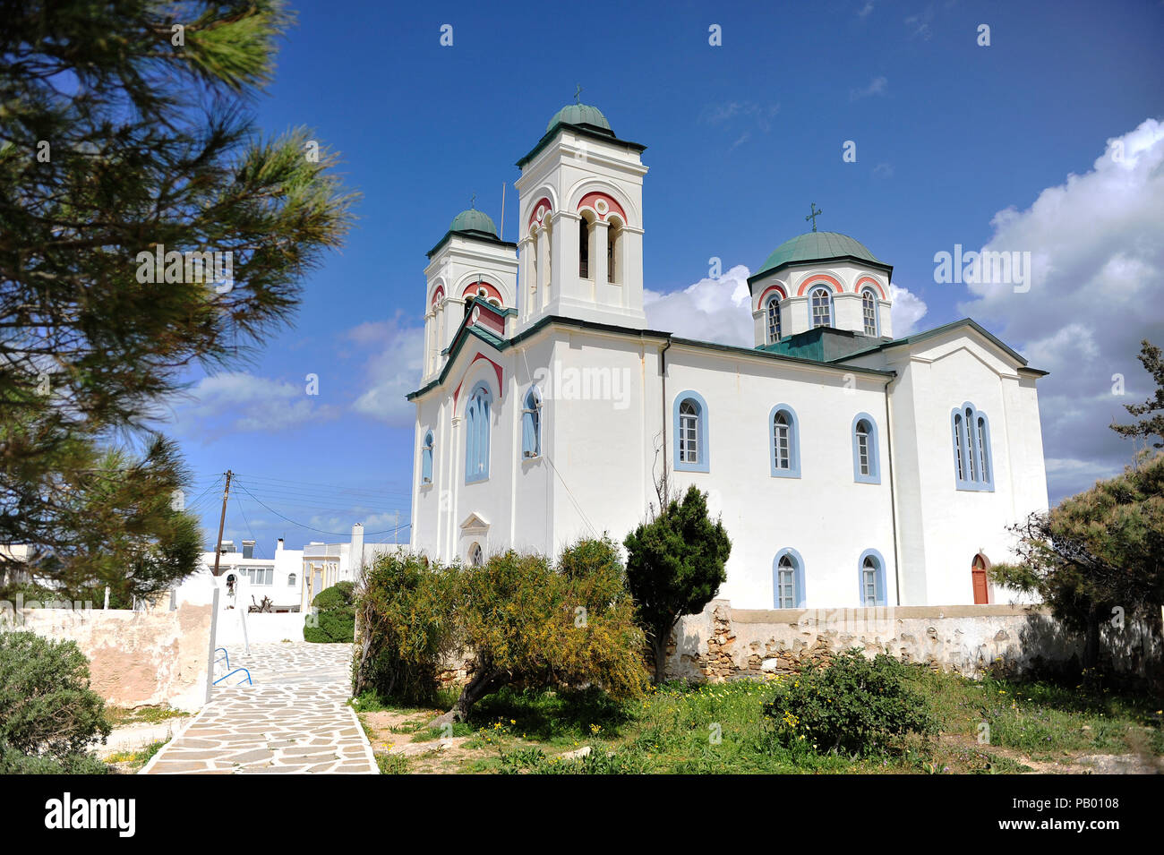 Cathédrale de Naoussa, Paros, Cyclades, Grèce Banque D'Images