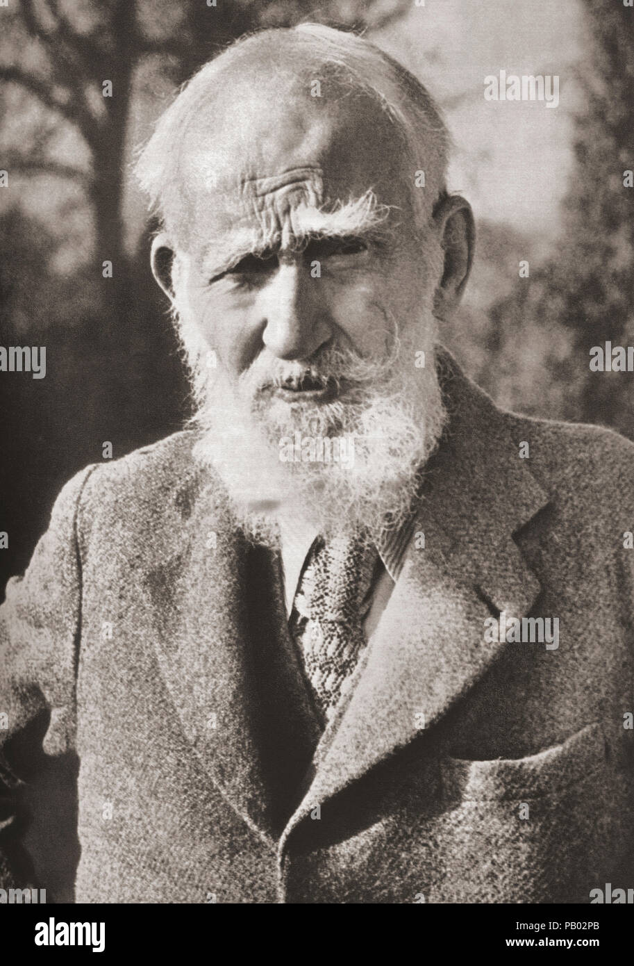 George Bernard Shaw, 1856 - 1950. Dramaturge irlandais, critique, polémiste, et activiste politique. Après une impression contemporaine. Banque D'Images