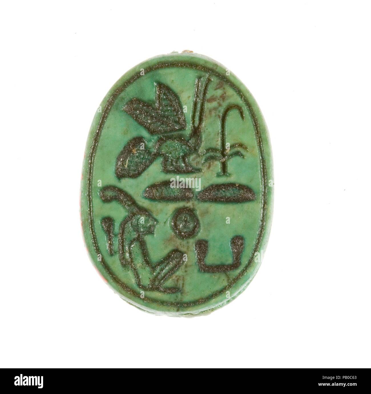 Inscrit pour le scarabée roi de Haute et Basse Égypte Maatkare (Hatshepsout). Dynastie DYNASTIE : 18, tôt. Règne : règne d'Hatchepsout et de Thoutmosis III. Date : ca. 1479-1458 av. J.-C.. Musée : Metropolitan Museum of Art, New York, USA. Banque D'Images