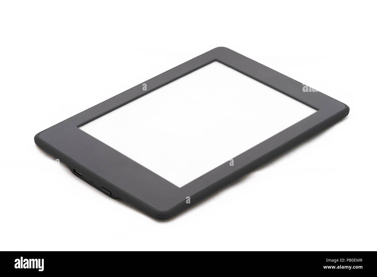 E-Book Reader isolés ou e-reader sur fond blanc. Banque D'Images