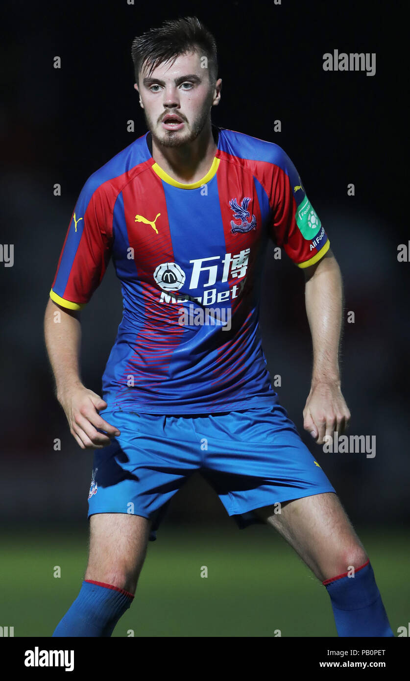 Le Crystal Palace Sam Wood pendant un pré saison match amical au stade Lamex, Stevenage Banque D'Images
