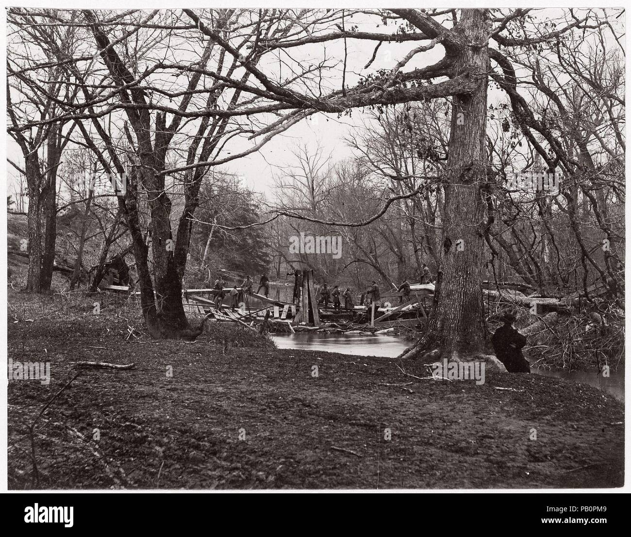 Bull Run. Blackburn's Ford. Artiste : Timothy H. O'Sullivan (Américain, né en Irlande, 1840-1882). Ancienne Attribution : autrefois attribués à Mathew B. Brady (Américain, né en Irlande, 1823 ?-1896) de New York. Date : ca. 1862. Musée : Metropolitan Museum of Art, New York, USA. Banque D'Images