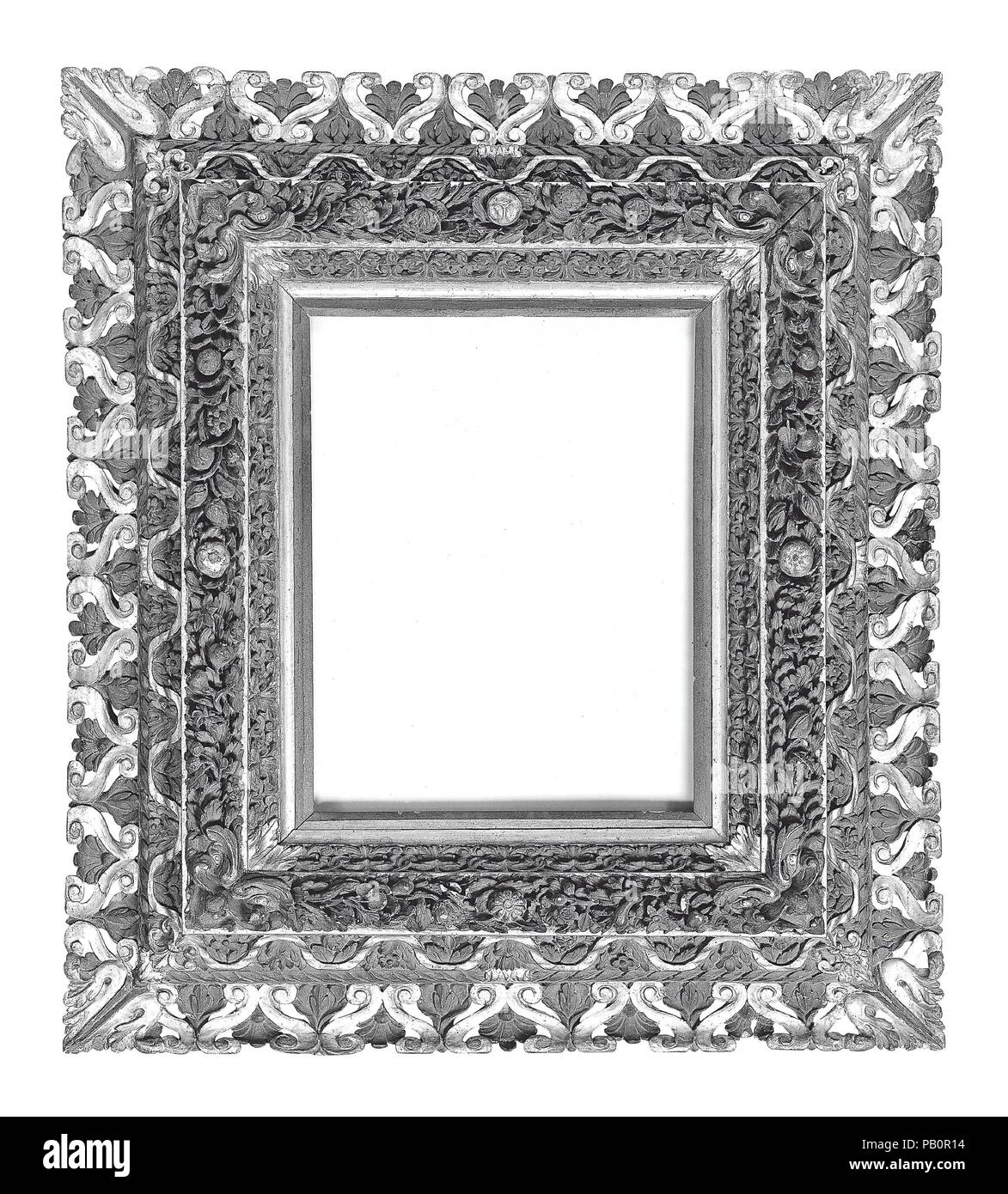 Floral frame. Culture : L'Italien, Sienne. Dimensions : 107,5 x 94,5 x 54,1, 41, 58,3 x 47,5 cm.. Date : 1860. Musée : Metropolitan Museum of Art, New York, USA. Banque D'Images