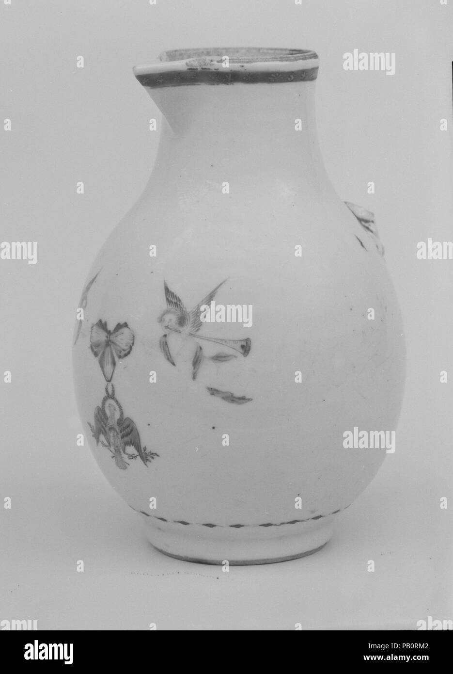 Pichet de crème. Culture : le chinois. Dimensions : H. 4 3/4 in. (12,1 cm). Date : ca. 1784. Musée : Metropolitan Museum of Art, New York, USA. Banque D'Images