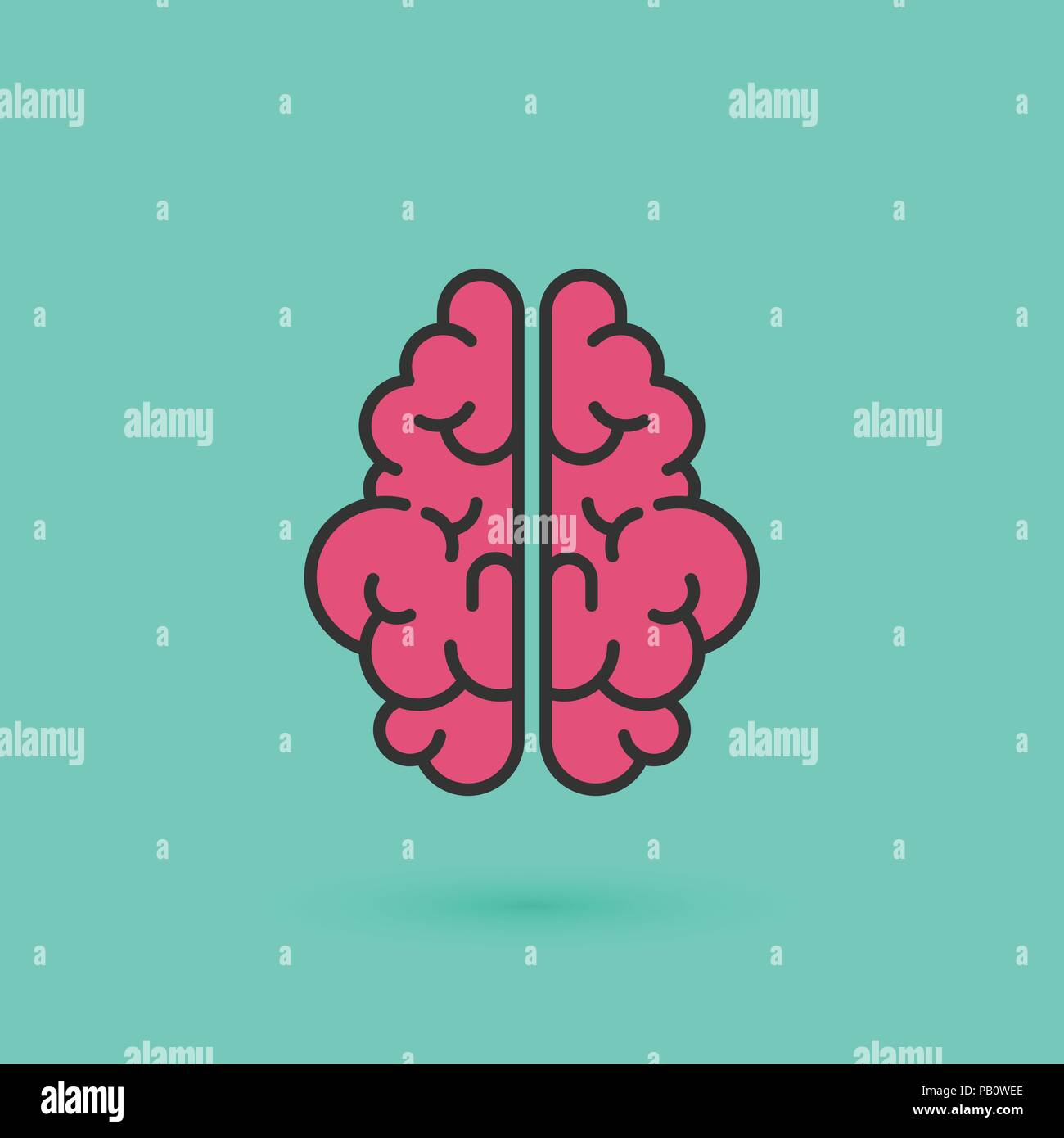 Icône cerveau créatif concept pour business illustration. Éléments de design web concept symbole du cerveau de votre logo, l'app, l'assurance-chômage. Vector EPS 10 Illustration de Vecteur