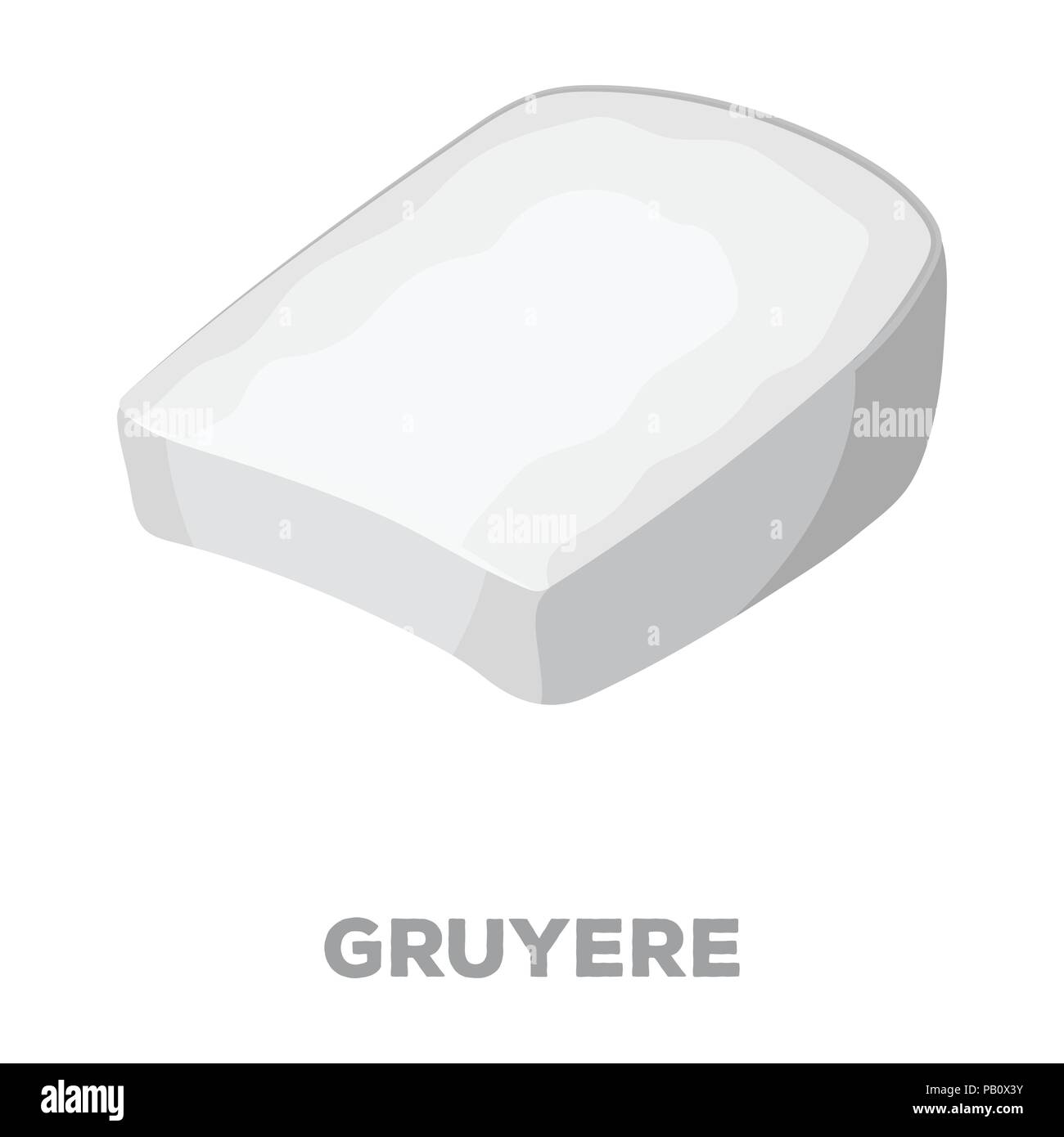Gruyere.Différents types de fromage simple icône dans black style symbole vecteur illustration de stock . Illustration de Vecteur