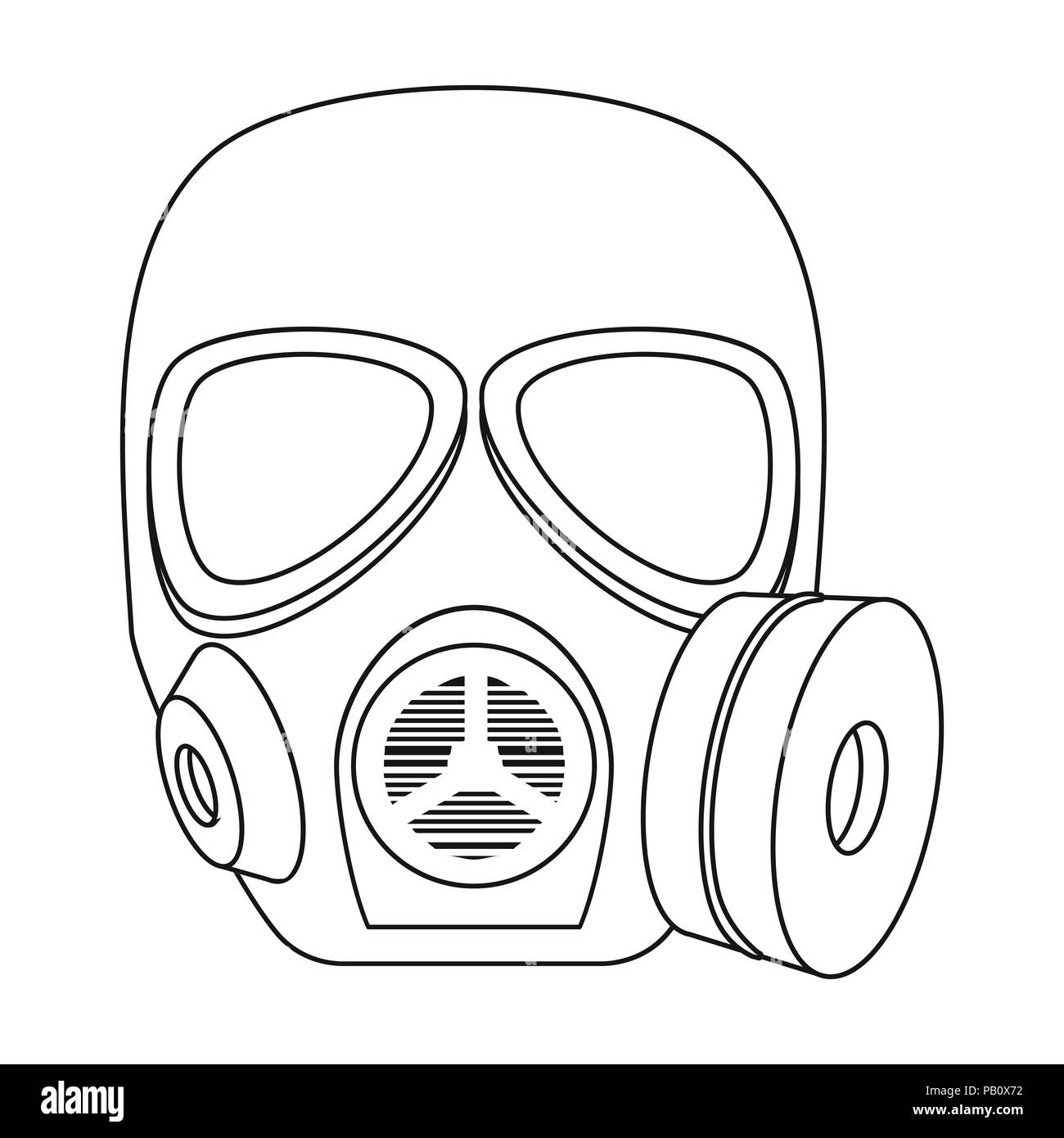 vecteur simple d'icône de masque à gaz militaire. armée toxique 14916777  Art vectoriel chez Vecteezy