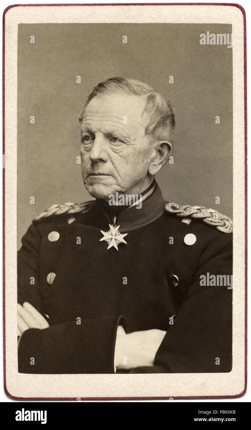 Helmuth Karl Bernhard, Graf von Moltke, (1800-91), ou Helmuth von Moltke l'ancien, le maréchal allemand et chef de l'état-major de l'Armée prussienne, Portrait , 1870 Banque D'Images
