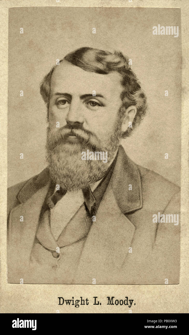 Dwight L. Moody (1837-99), l'évangéliste américain et éditeur, fondateur de l'église de Moody, Head and shoulders Portrait Banque D'Images