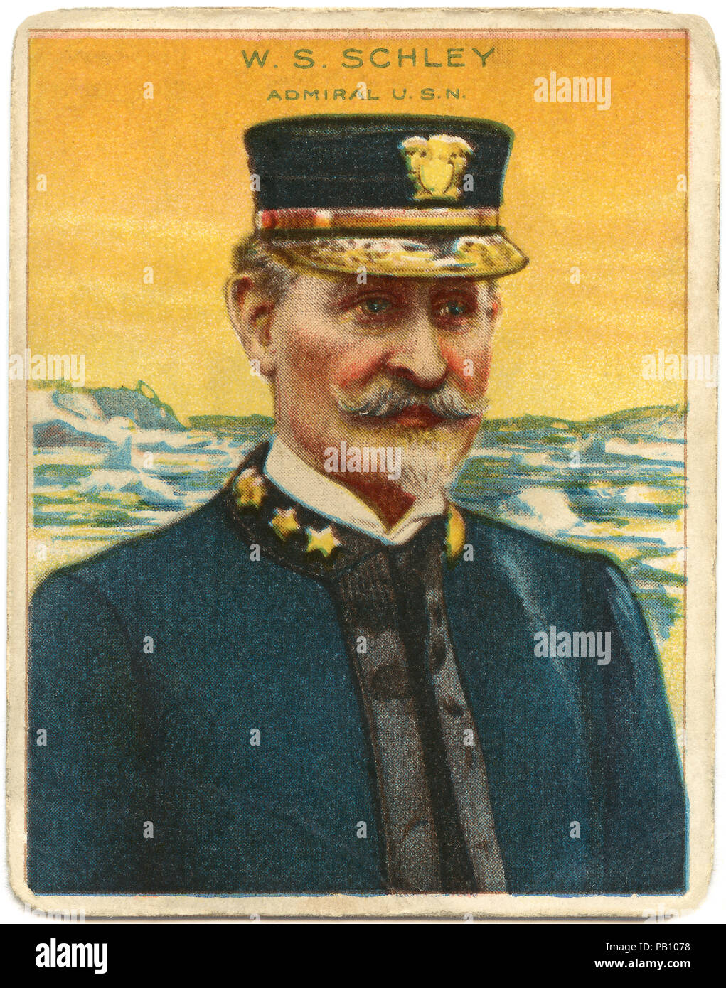 Winfield Scott Schley (1839-1911), Contre-amiral dans la Marine américaine, héros de la bataille de Santiago de Cuba pendant la guerre hispano-américaine, Portrait, 1898 Banque D'Images