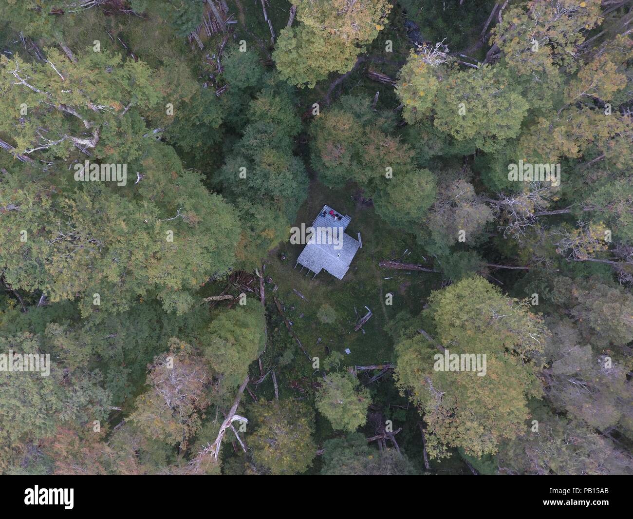 Refugio Camino glaciar El Mosco, Villa Ohiggins, Carretera Austral, Patagonie, Chili Banque D'Images