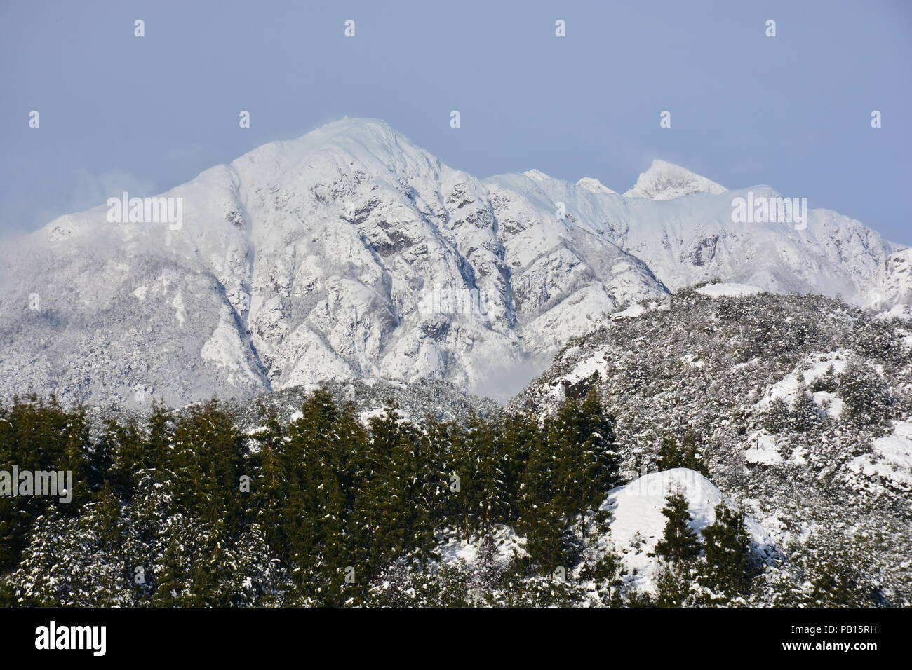 Futaleufu invierno, Carretera Austral, Patagonie, Chili Banque D'Images