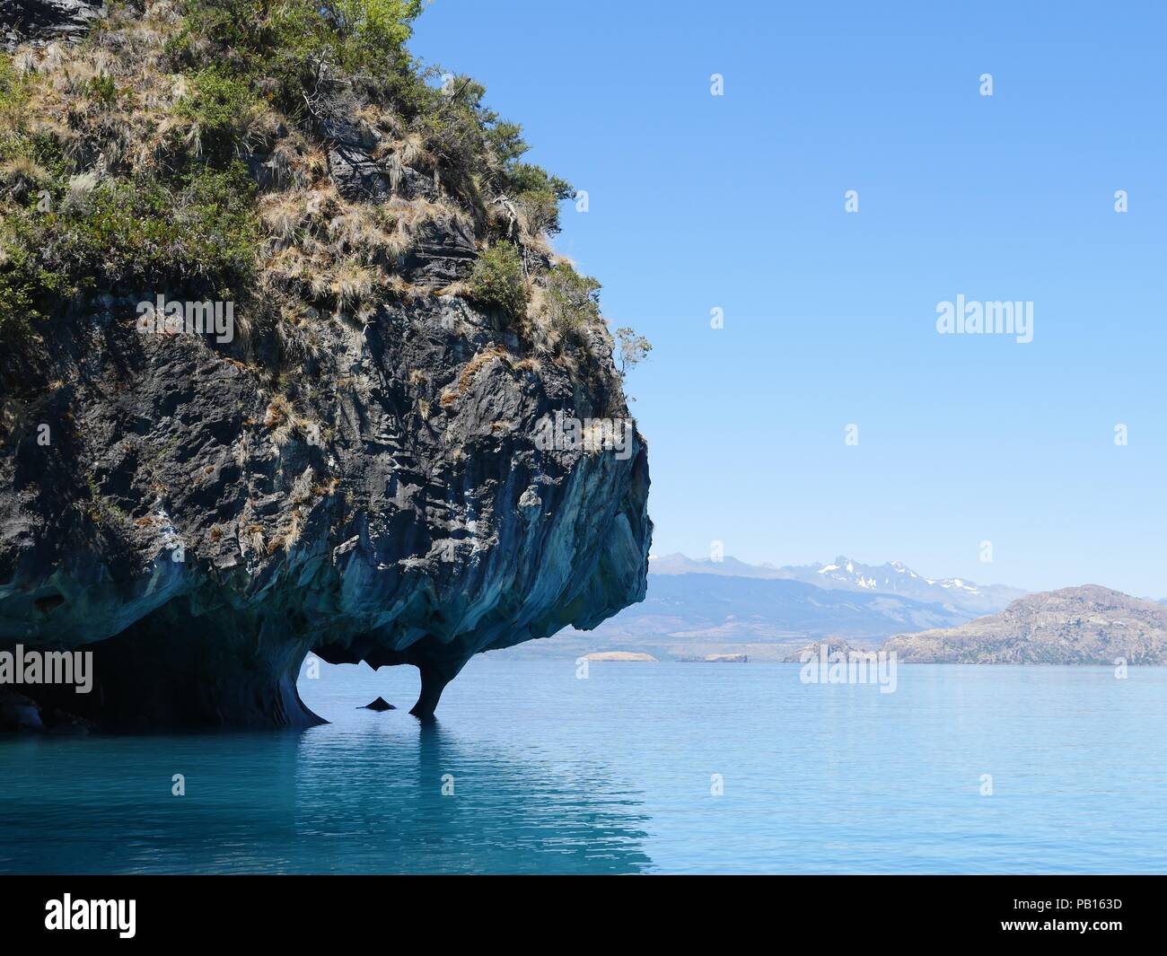 Capillas de marmol. Lago General Carrera. Carretera Austral. Patagonie, Chili Banque D'Images