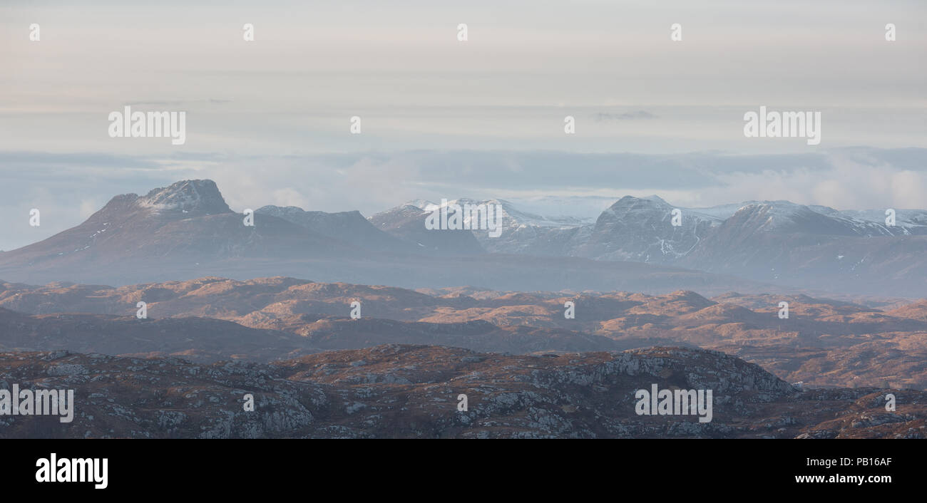 Sunrise Assynt Banque D'Images