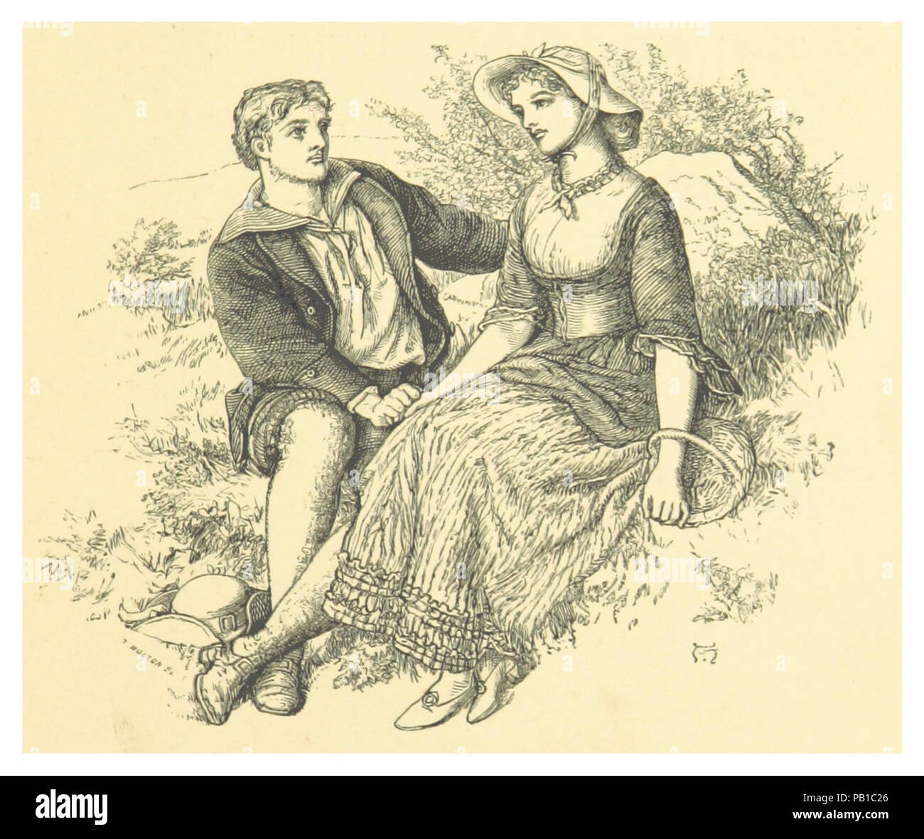 A. Hughes (illustr.) p021 de Ennoch Arden. Banque D'Images