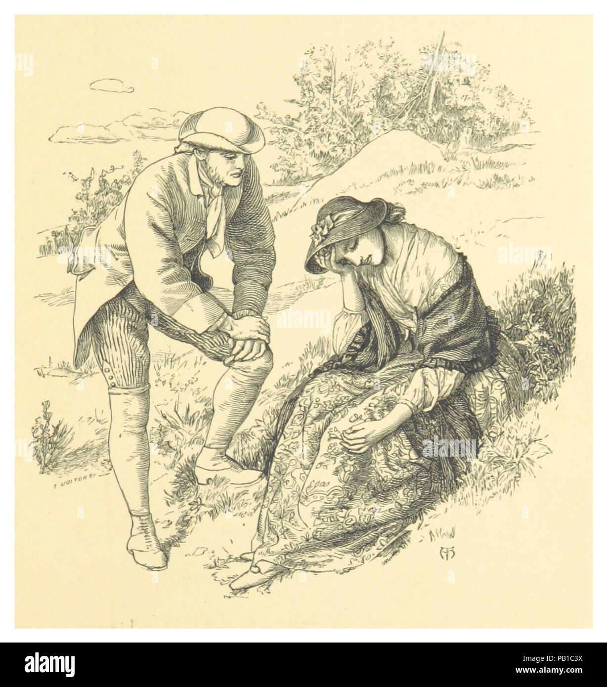 A. Hughes (illustr.) p051 de Ennoch Arden. Banque D'Images