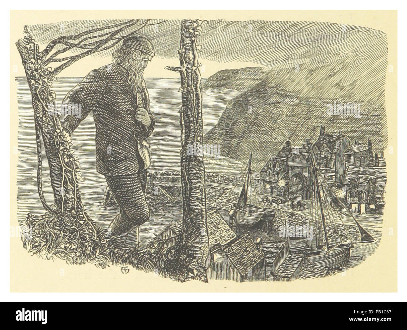 A. Hughes (illustr.) p076 de Ennoch Arden. Banque D'Images
