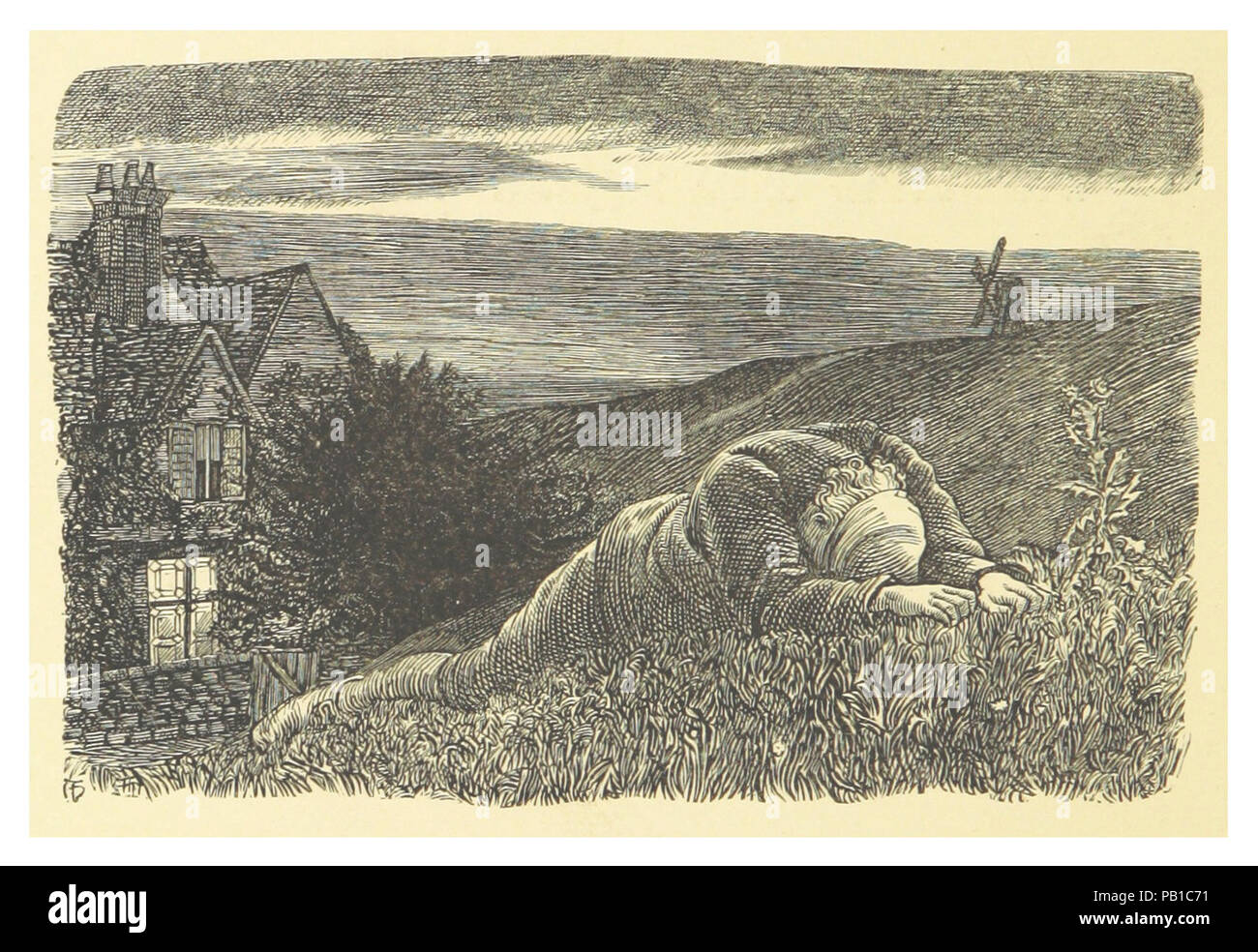 A. Hughes (illustr.) p084 de Ennoch Arden. Banque D'Images