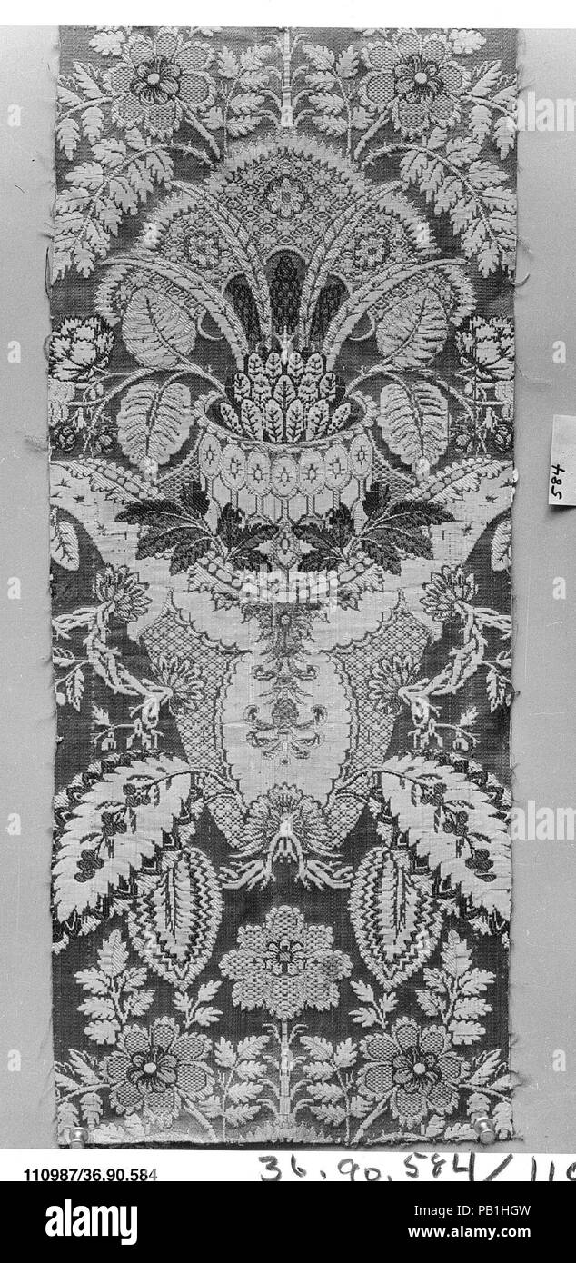 Pièce. Culture : le français. Dimensions : 1/2 x 28 L. W. 9 pouces (72,4 x 251,5 cm). Date : 1720-25. Musée : Metropolitan Museum of Art, New York, USA. Banque D'Images