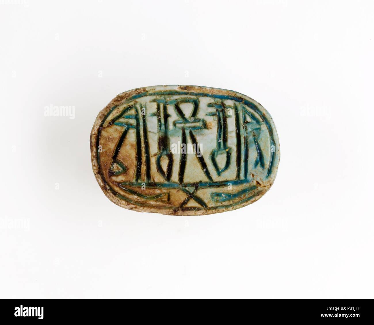 Scarab. Dimensions : l. 1,8 cm (11/16). Dynastie DYNASTIE : 12-18. Date : ca. 1981-1295 av. J.-C.. Musée : Metropolitan Museum of Art, New York, USA. Banque D'Images