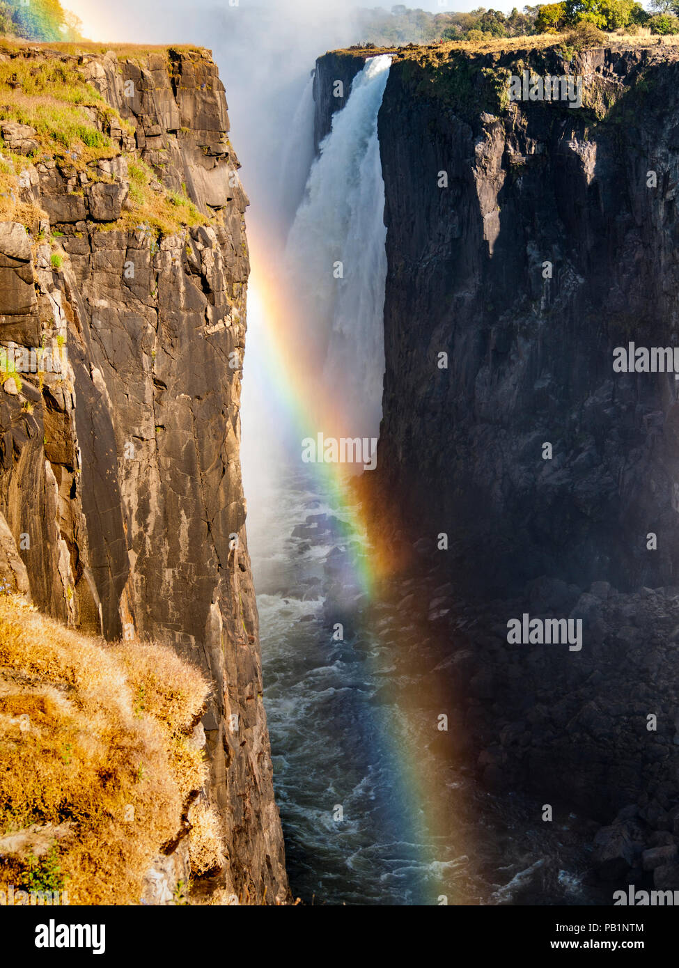Les Chutes Victoria au Zimbabwe, l'Afrique Banque D'Images