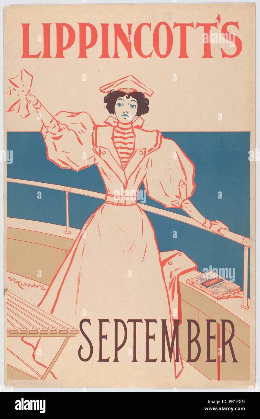 Lippincott's : Septembre. Artiste : William L. Carqueville (Américain, Chicago, Illinois 1871-1946). Fiche Technique : Dimensions : 18 × 12 15/16 7/16 in. (48,1 × 31,6 cm). Editeur : J. B. Lippincott Company (Philadelphie). Date : 1895. Musée : Metropolitan Museum of Art, New York, USA. Banque D'Images