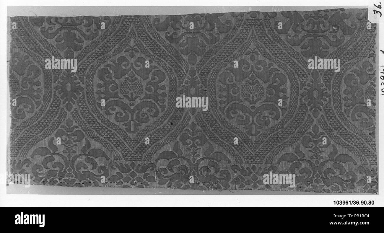 Pièce. Culture : l'espagnol. Dimensions : L. 22 x 1/4 po (56,5 W. 11 x 27,9 cm). Date : le 16ème siècle. Musée : Metropolitan Museum of Art, New York, USA. Banque D'Images