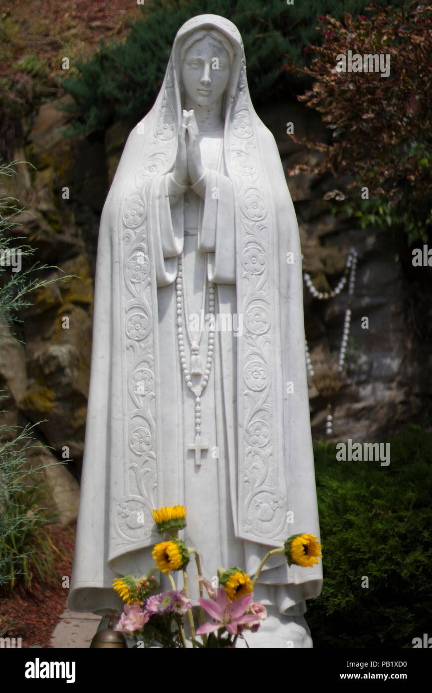 Marie Mère de Dieu, Christian Statue de la Vierge Marie Banque D'Images