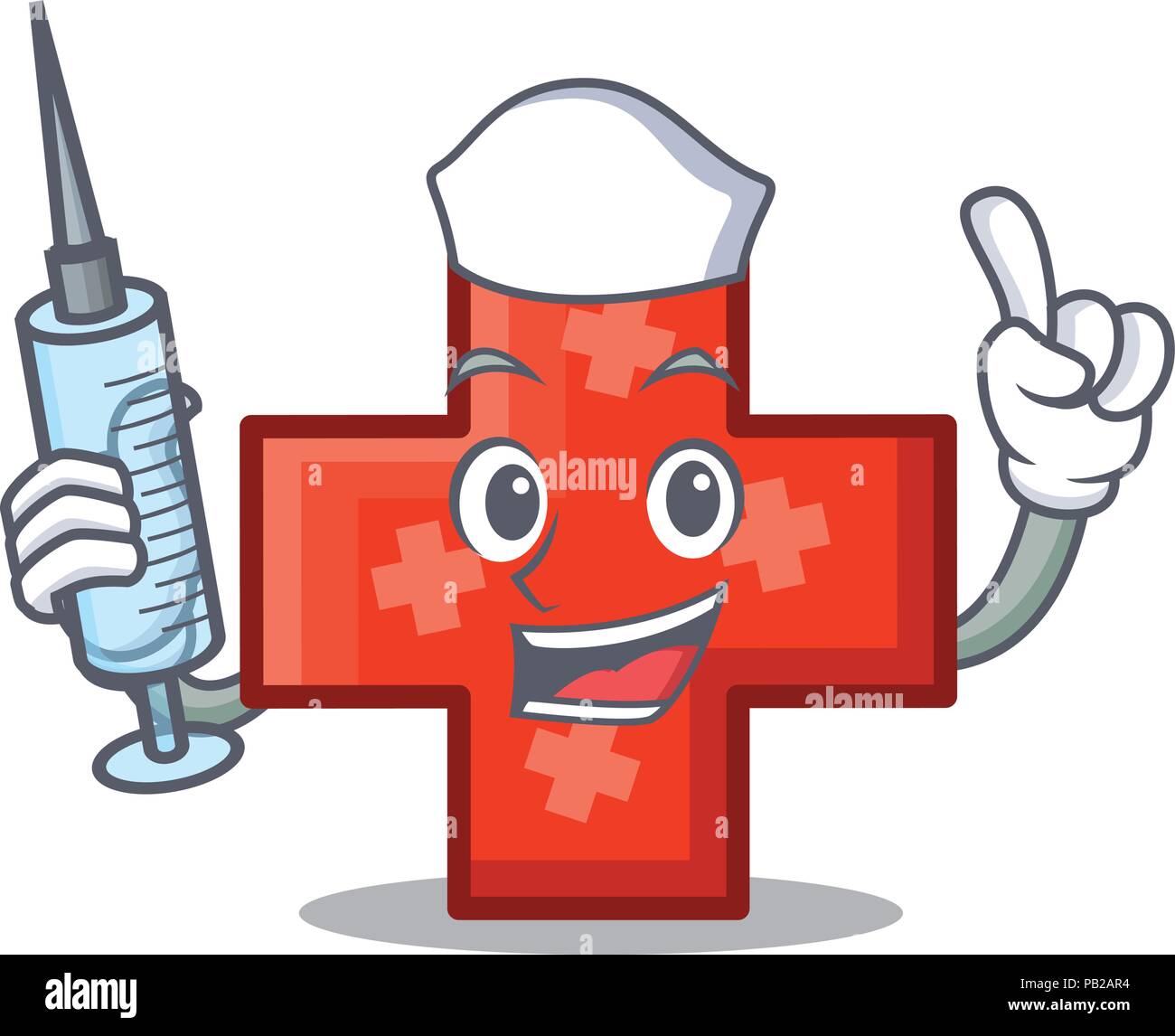 Croix infirmière cartoon style de caractères Illustration de Vecteur