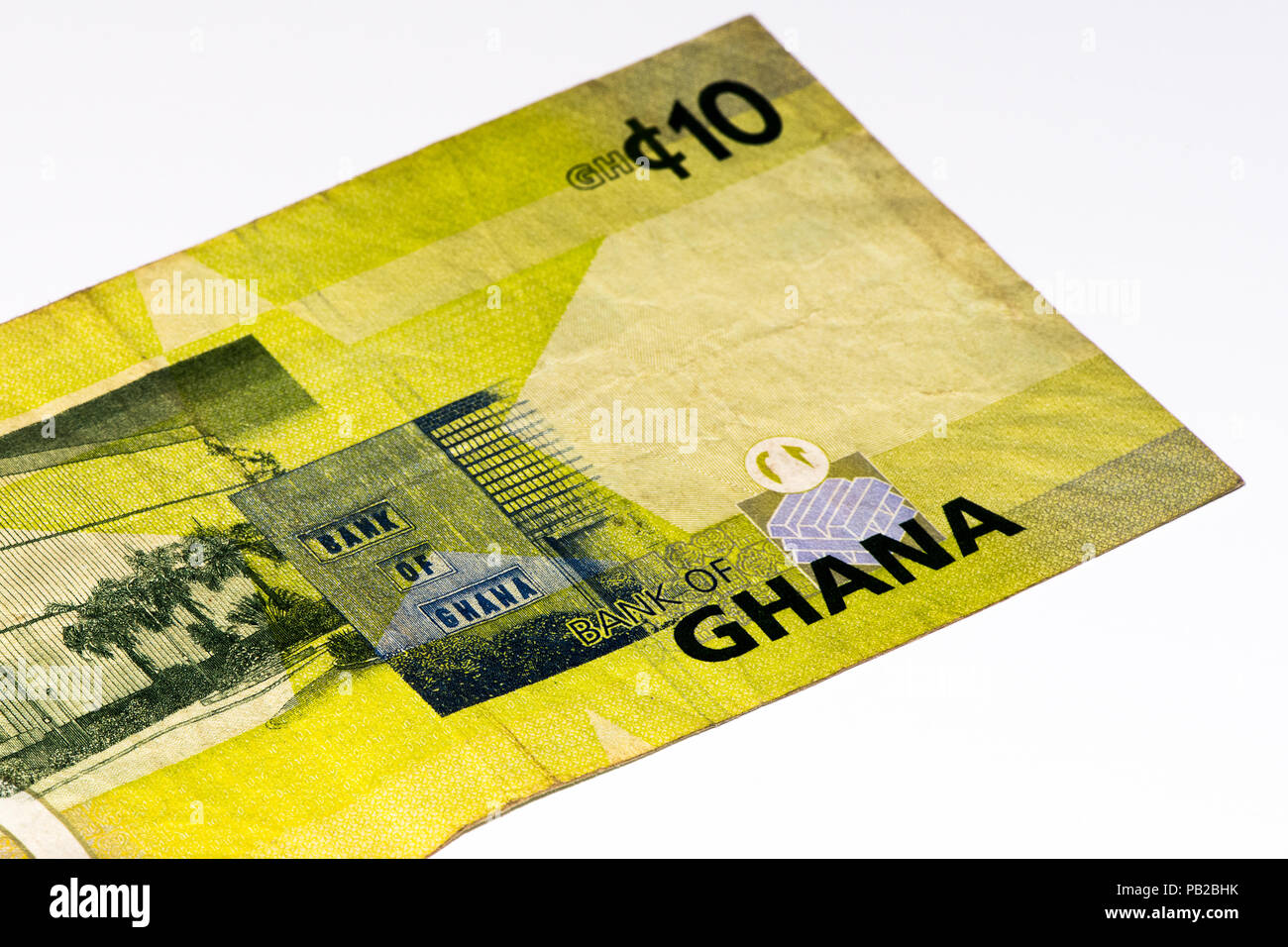 10 Ghana cedi bank note. Le Ghana cedi est la monnaie nationale du Ghana Banque D'Images