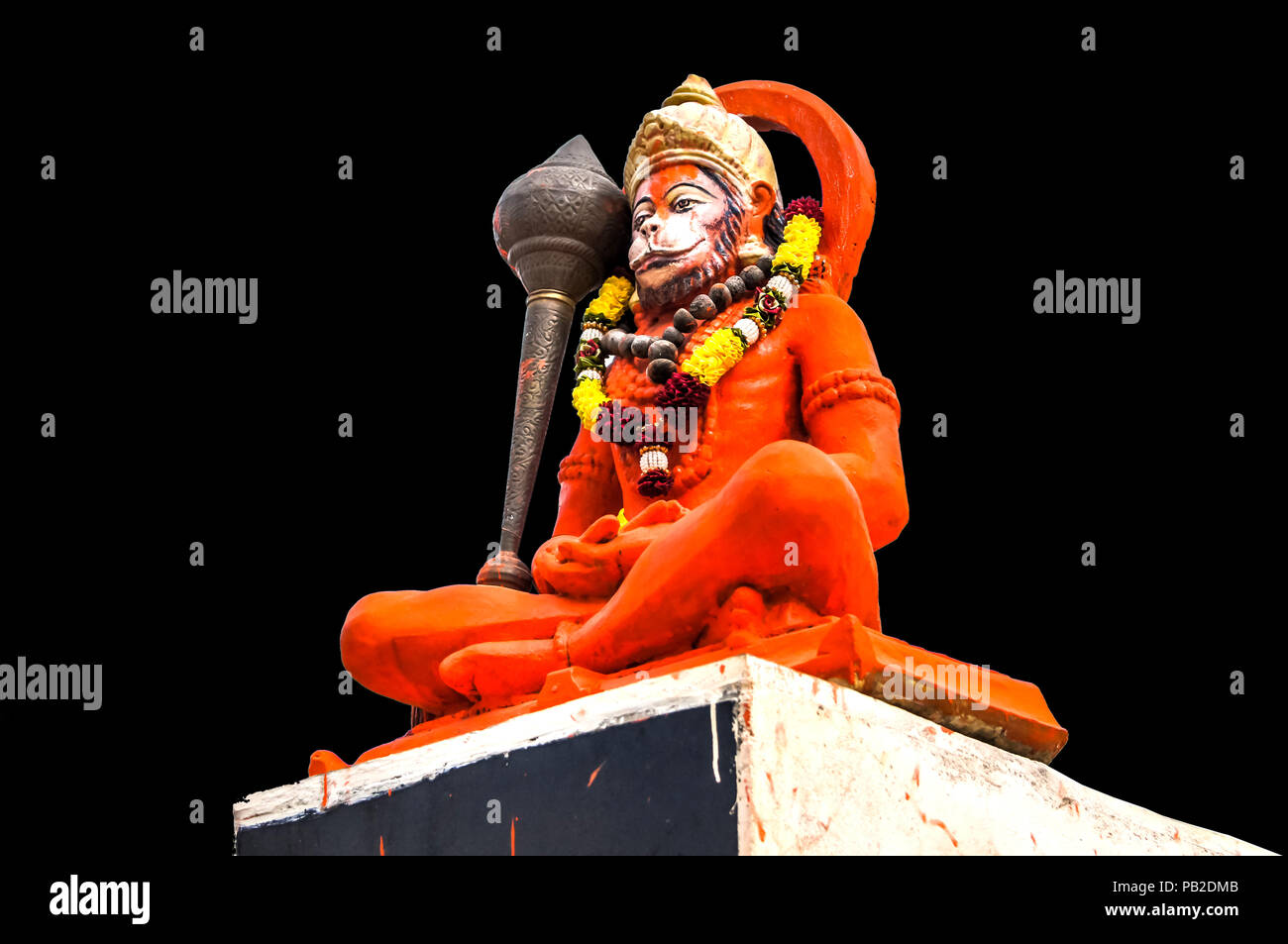 Dieu hindou Hanuman idol, immense statue de Hanuman seigneur indien. Dieu indien Hanuman énorme statue Background Banque D'Images